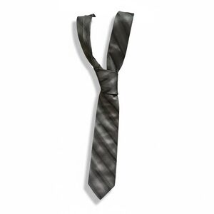 Van Heusen Elegant Black & Gray Striped Tie